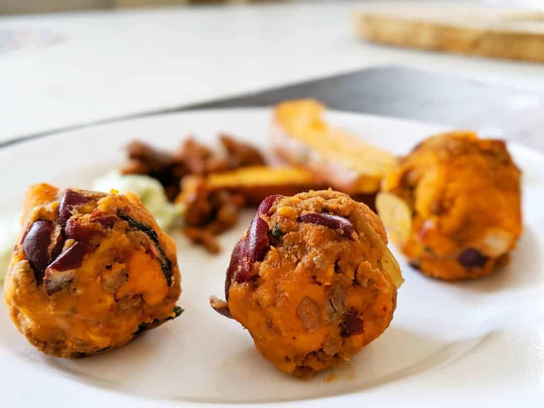Squidgy Chilli Nuggets (or chilli and sweet potato wedges)
